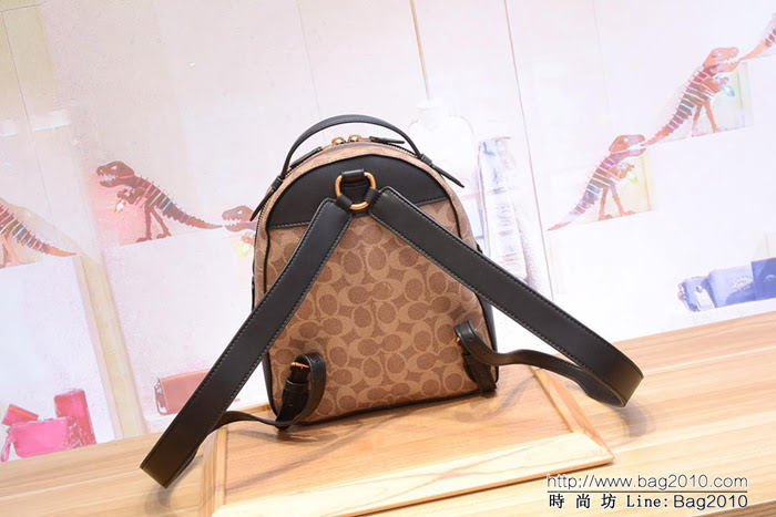 COACH蔻馳 32715新款雙肩包 pvc拼皮 漸變色頭層牛皮背包  Chz1614